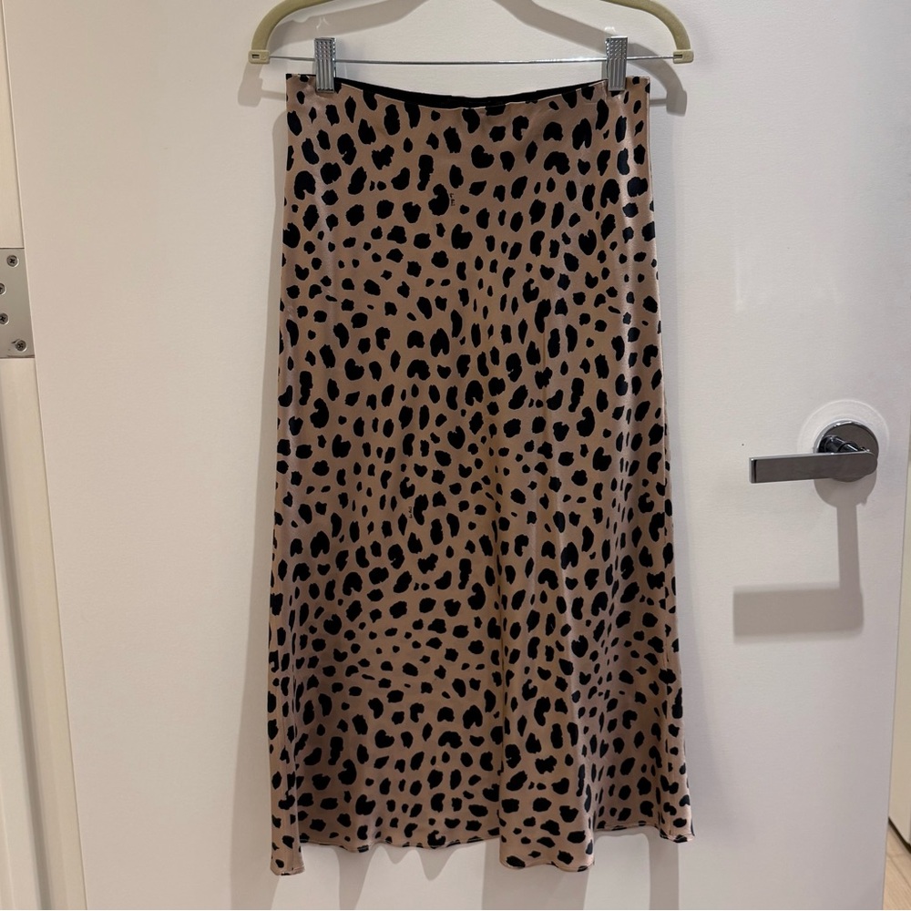 Realisation Par The Naomi Wild Things Midi Silk Skirt, Size L